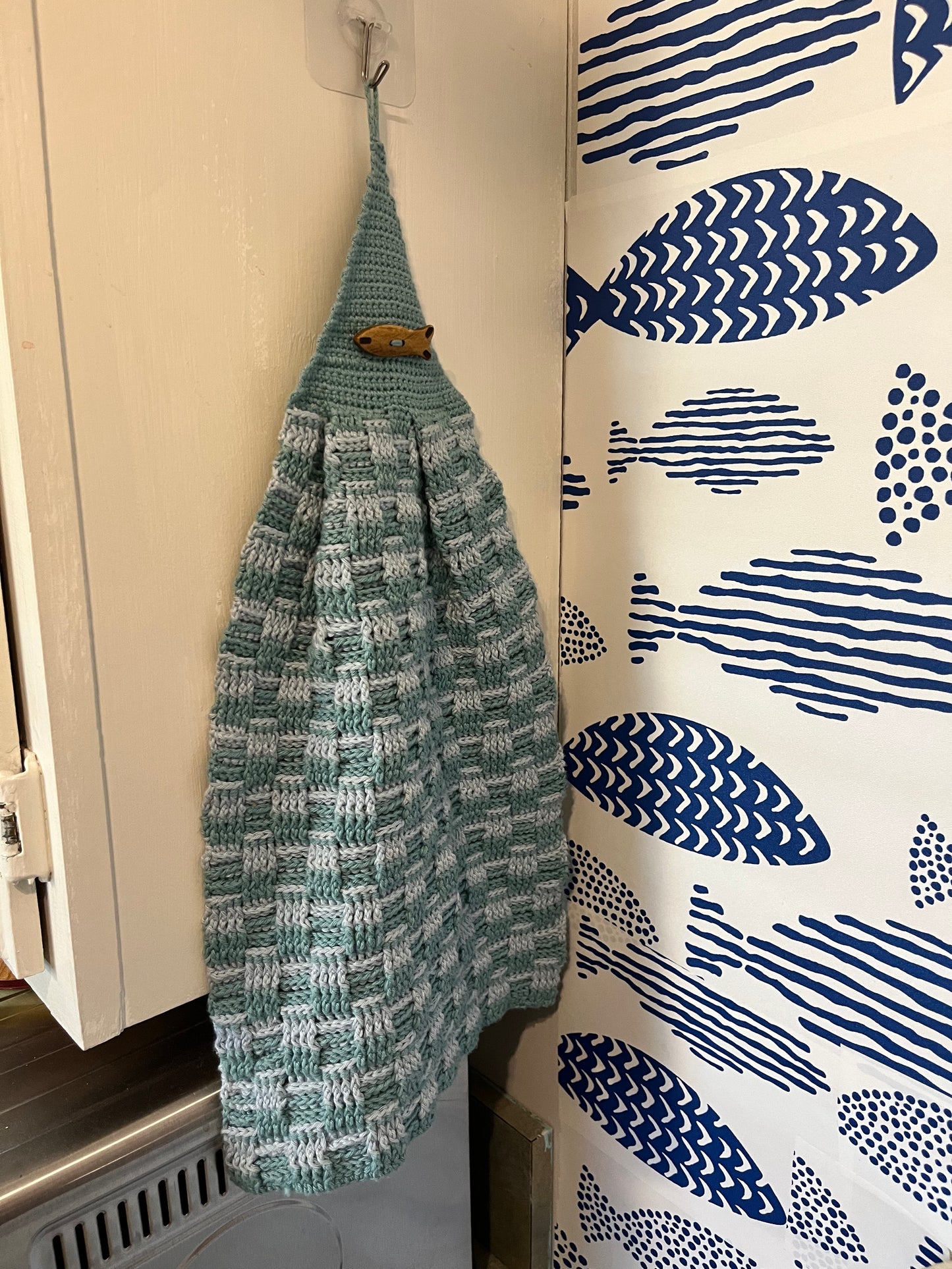 Ocean Tide Kitchen Towel - Intermediate PDF Crochet Pattern