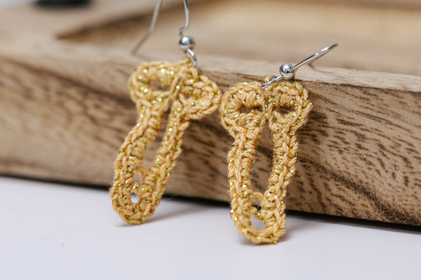 Golden Phallus Earrings - Easy PDF Crochet Pattern
