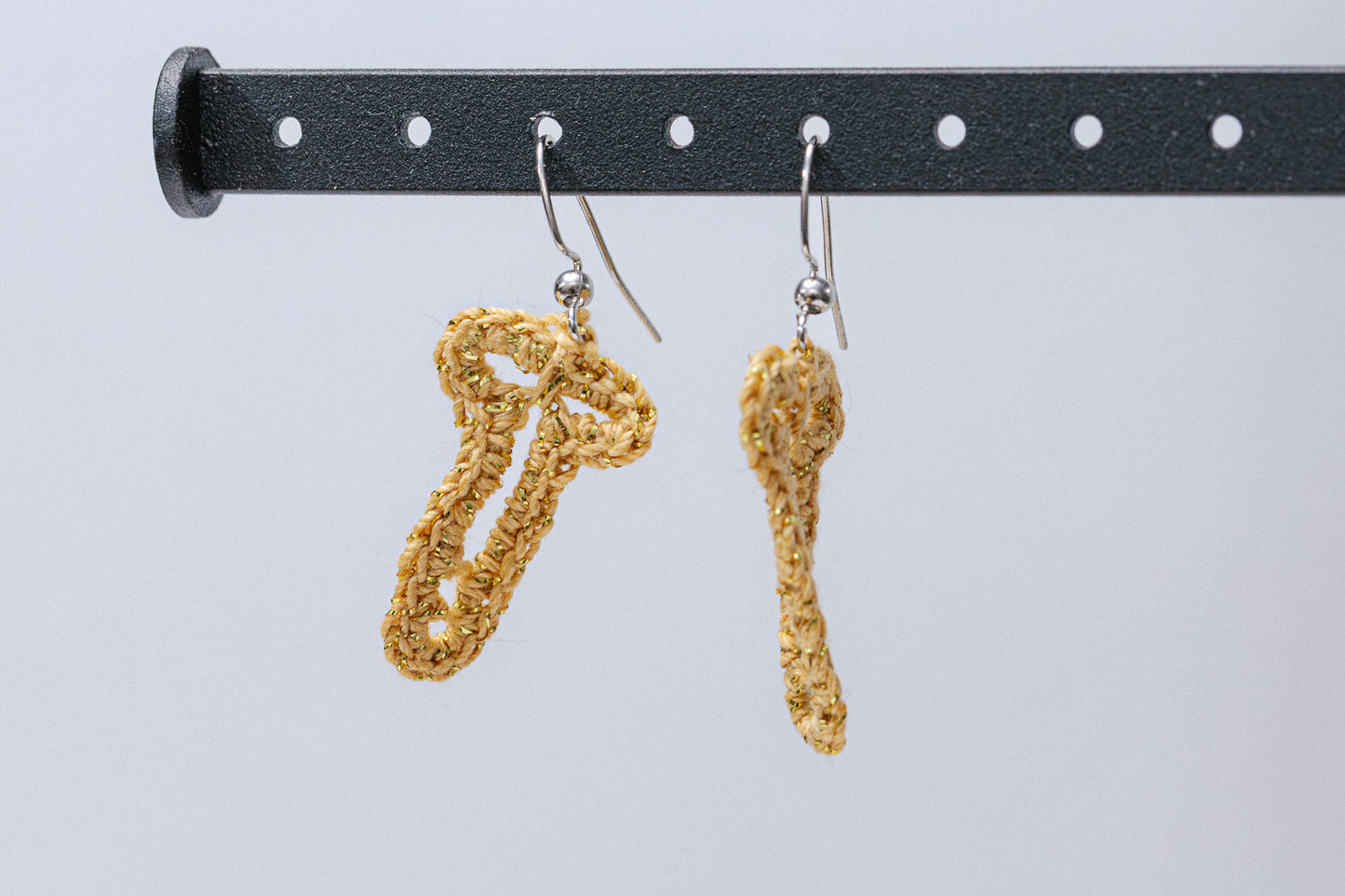 Golden Phallus Earrings - Easy PDF Crochet Pattern