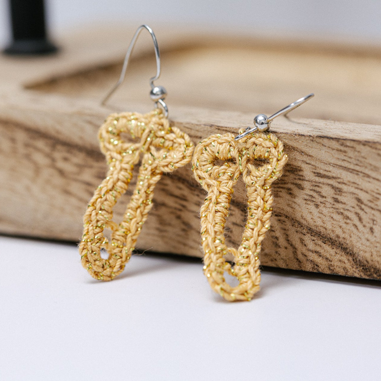 Golden Phallus Earrings - Easy PDF Crochet Pattern