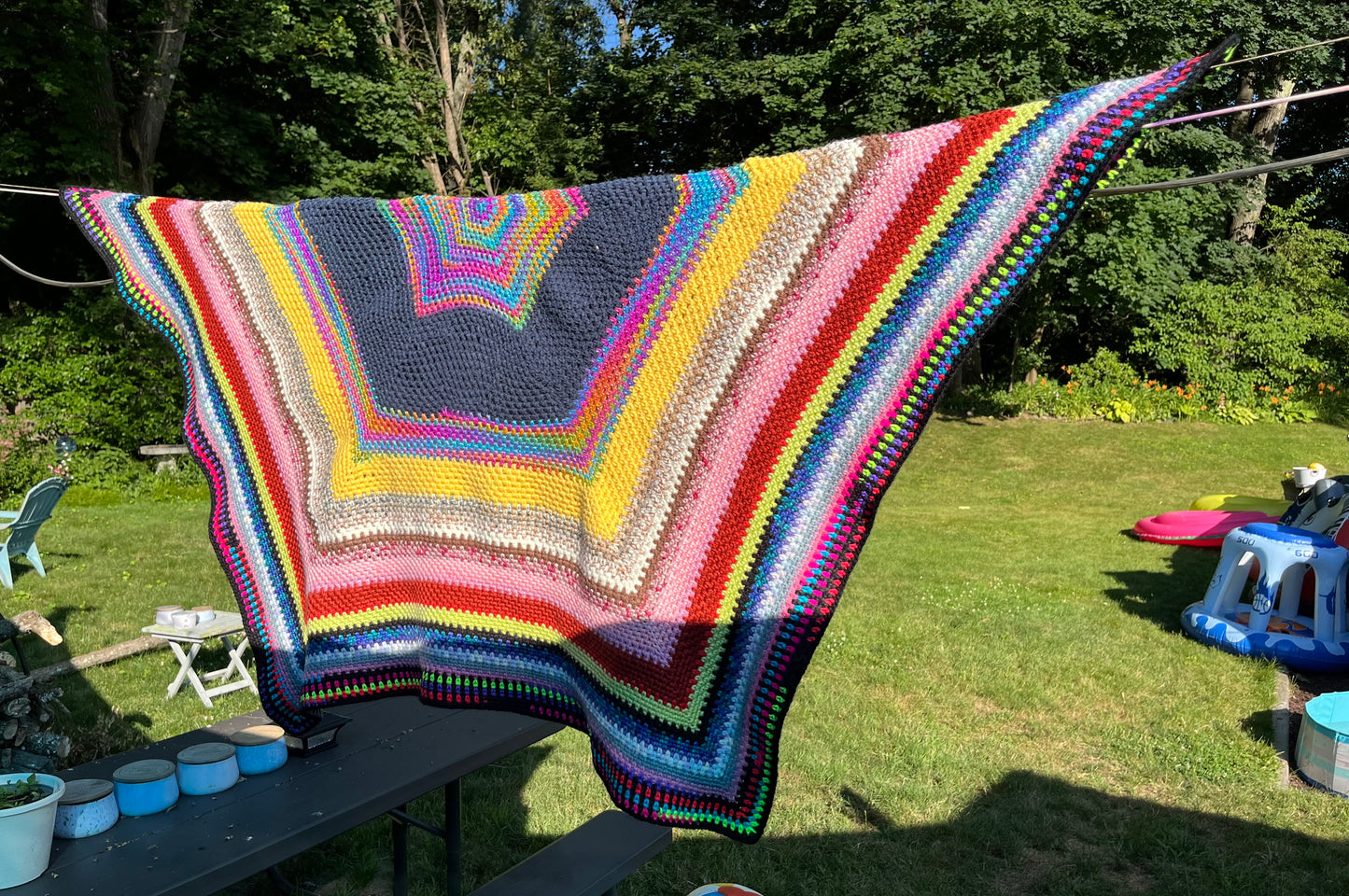 Radiant Hexagon Afghan