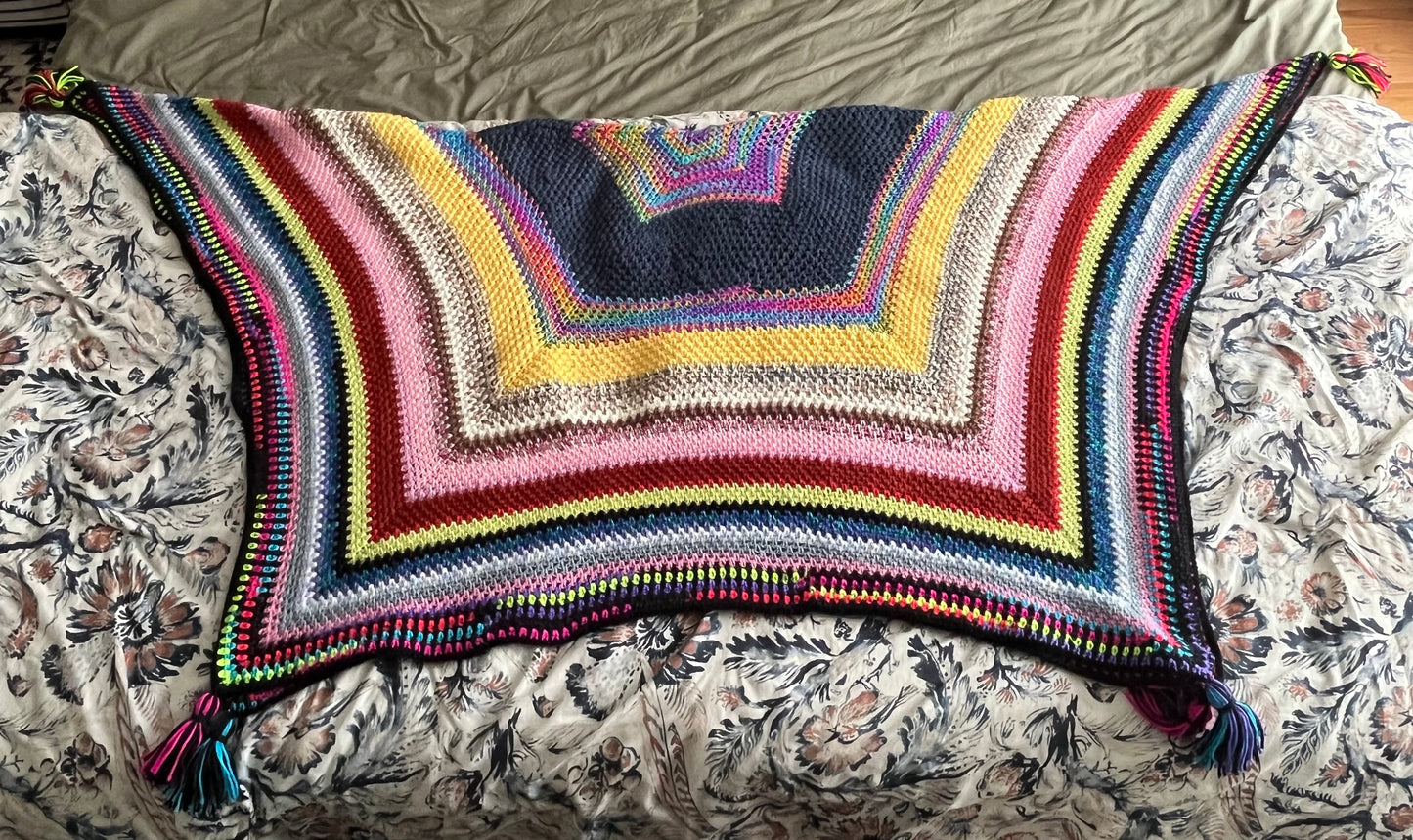 Radiant Hexagon Afghan